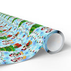 Christmas Candy Cane Wishes Wrapping Paper Roll