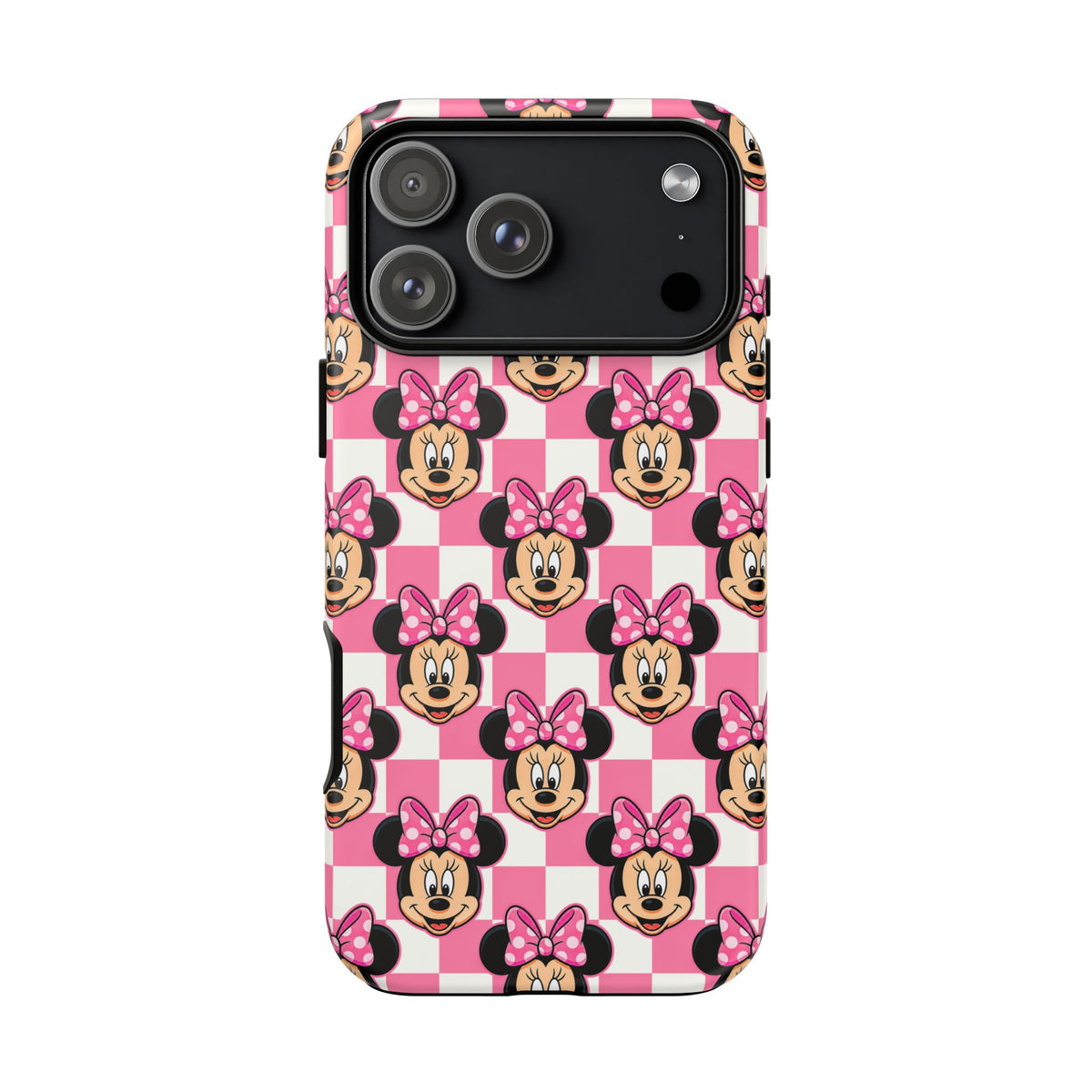 Pink Checkerboard Minnie Resort Ready Cell Phone Tech Case