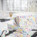 Character Autographs on White Wrapping Paper Roll