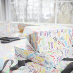 Character Autographs on White Wrapping Paper Roll