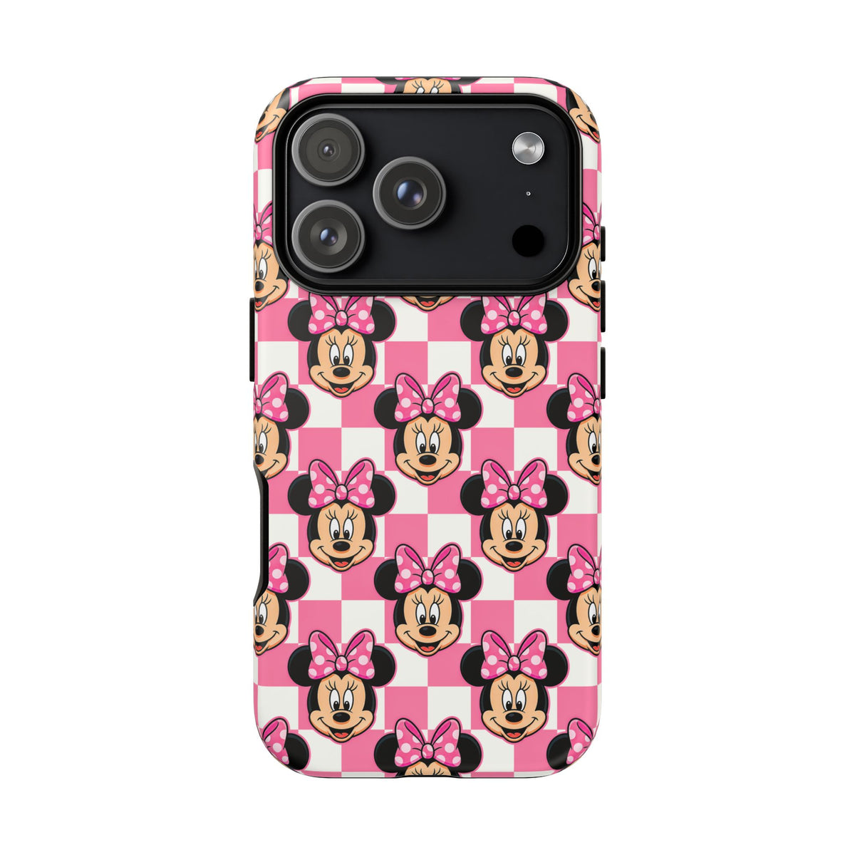 Pink Checkerboard Minnie Resort Ready Cell Phone Tech Case