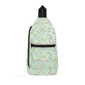 Character Autographs on Green Crossbody Sling Bag