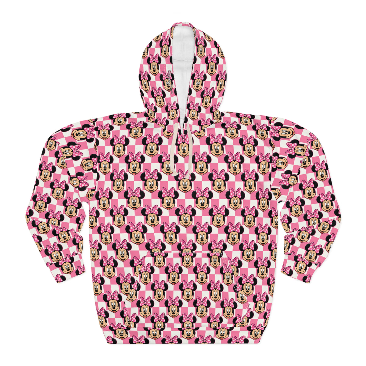 Pink Checkerboard Minnie Hooded Sweatshirt