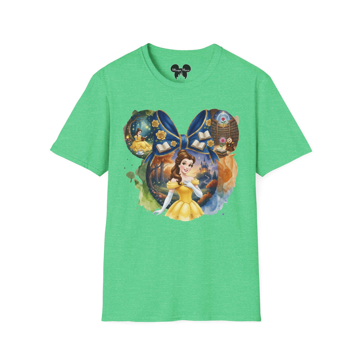 Disney Princess - Belle's Enchanted Rose Library Vignette Unisex Graphic Tee