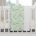 Character Autographs on Green Happily Ever After Baby Blanket