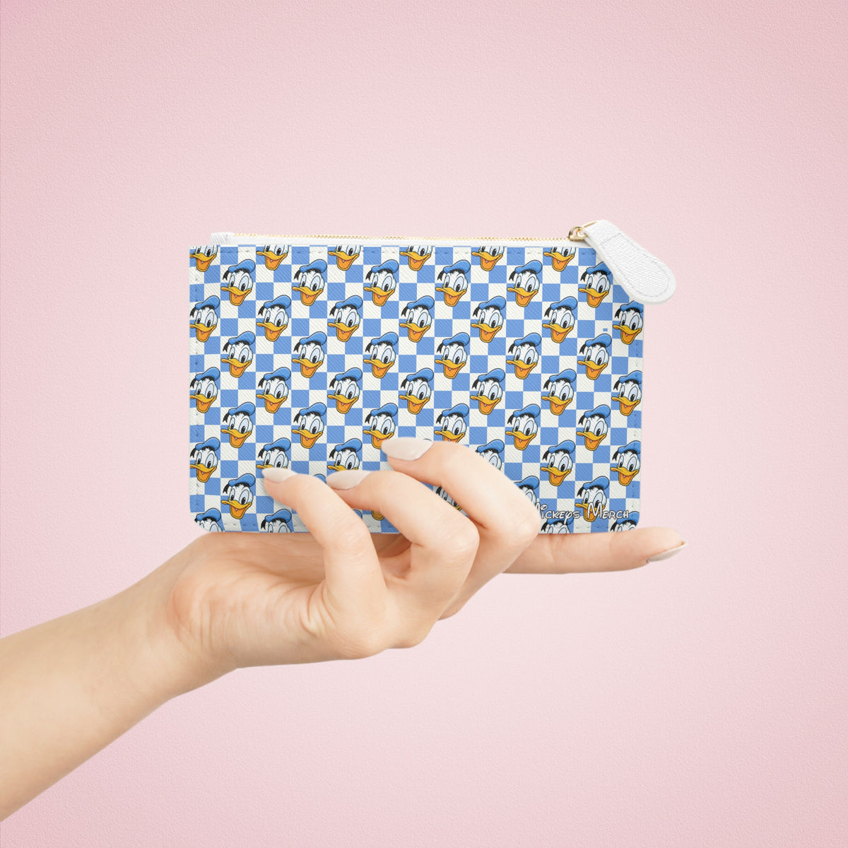 Blue Checkerboard Donald Mini Clutch