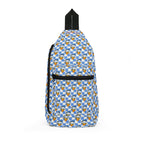 Blue Checkerboard Donald Crossbody Sling Bag