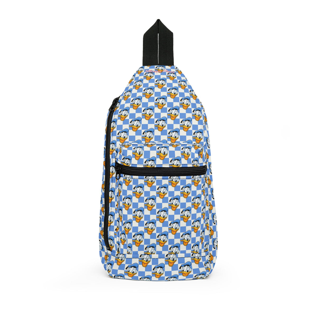 Blue Checkerboard Donald Crossbody Sling Bag