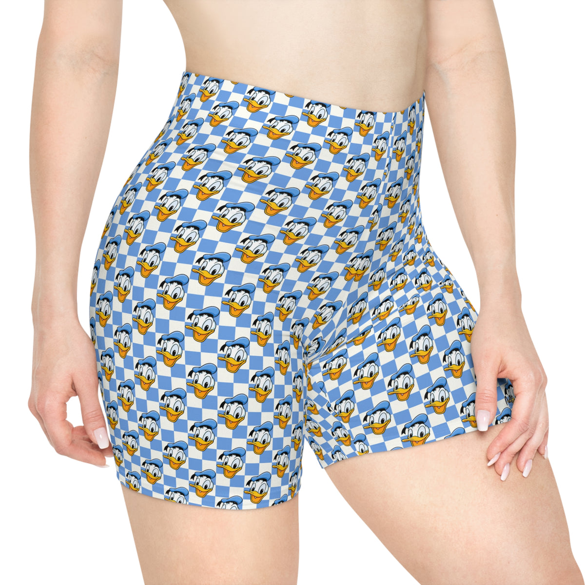 Blue Checkerboard Donald Bike Shorts