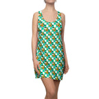 Teal Checkerboard Pluto Racerback Dress