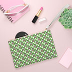 Green Checkerboard Goofy Convertible Wristlet Clutch