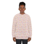 Character Autographs on Pink Unisex Crewneck Sweatshirt