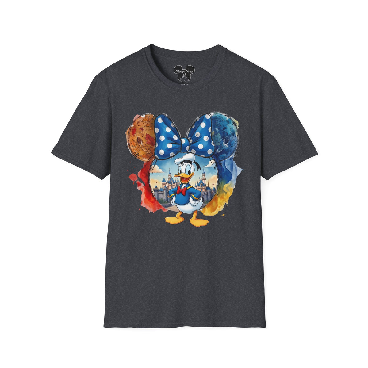 Sensational Six - Donald's Royal Blue Bow Castle Vignette Unisex Graphic Tee