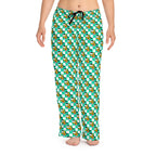 Teal Checkerboard Pluto Women's Pajama Pants