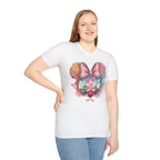Winnie the Pooh - Piglet's Pink Striped Vignette Unisex Graphic Tee
