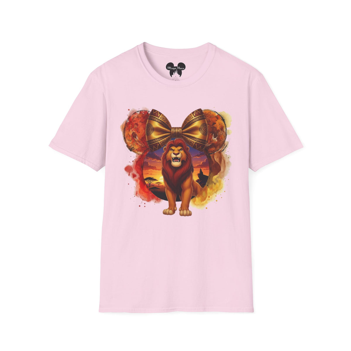 Lion King - Mufasa's Tribal Sunset Vignette Unisex Graphic Tee