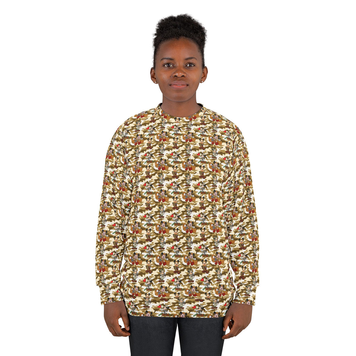 Jungle Camo Mickey Unisex Crewneck Sweatshirt