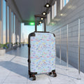 Character Autographs on Blue Polycarbonate Suitcase
