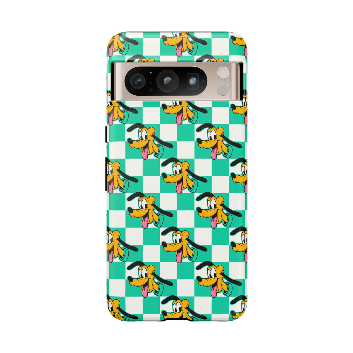 Teal Checkerboard Pluto Resort Ready Cell Phone Tech Case