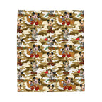 Jungle Camo Mickey Velveteen Plush Blanket