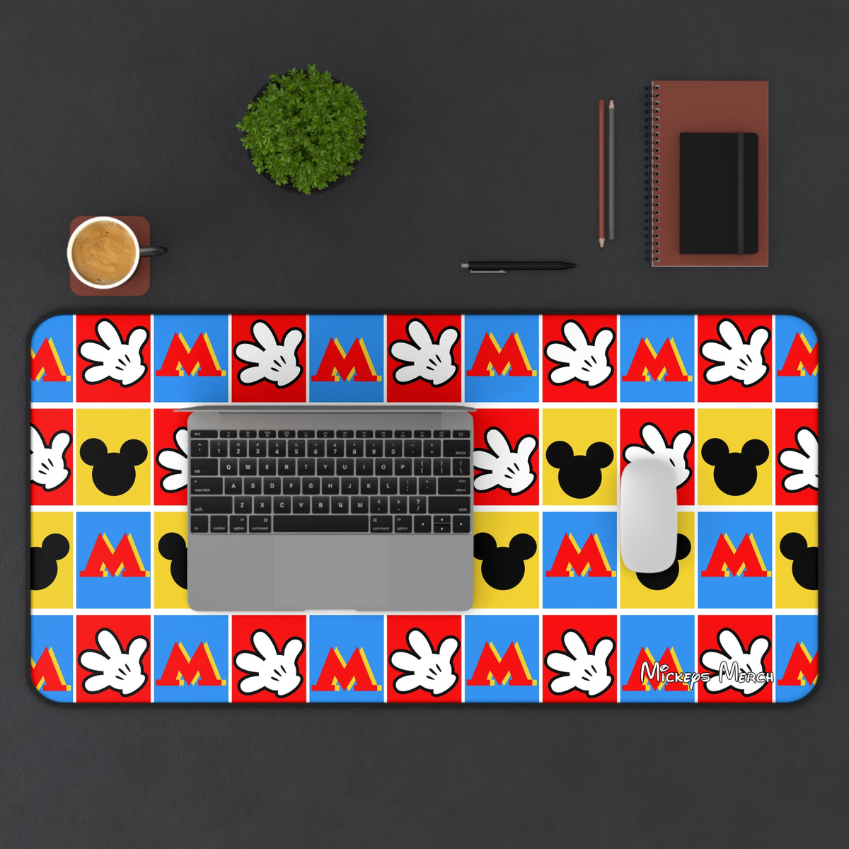 Checkerboard Mickey Hands Stateroom Desk Mat