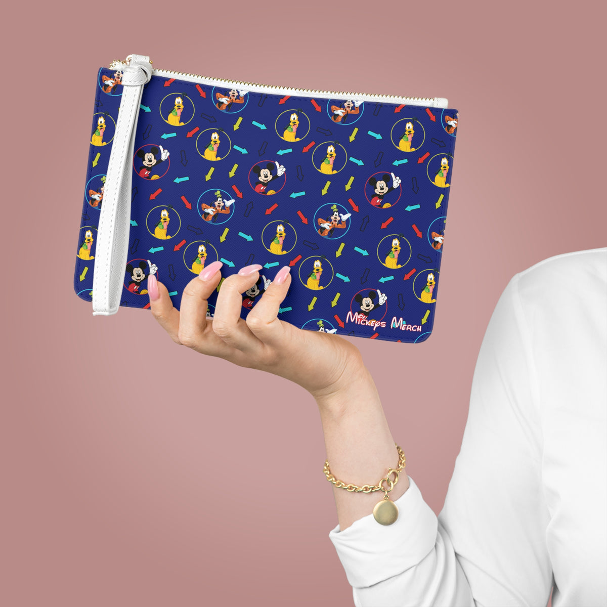 Character Arrows Convertible Wristlet Clutch