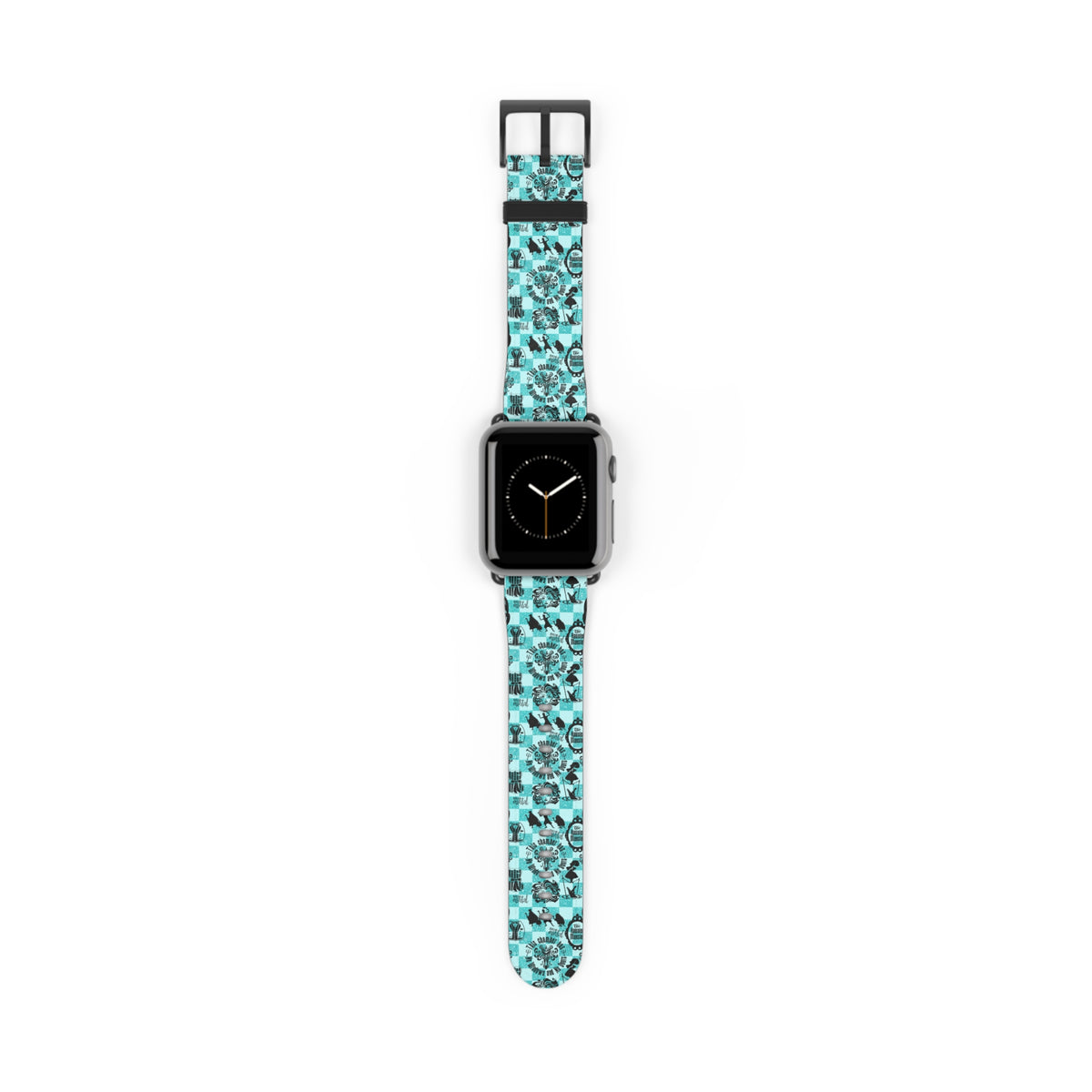 Haunted Mansion Icons Teal Whimsical Watch Band - Apple