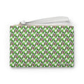 Green Checkerboard Goofy Convertible Wristlet Clutch
