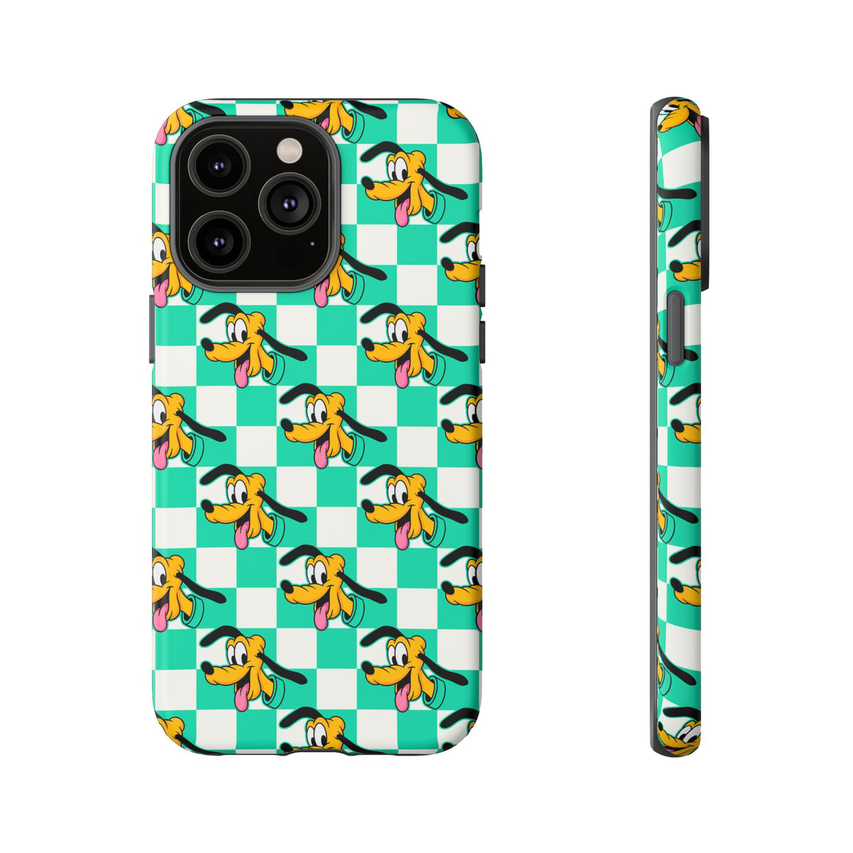 Teal Checkerboard Pluto Resort Ready Cell Phone Tech Case