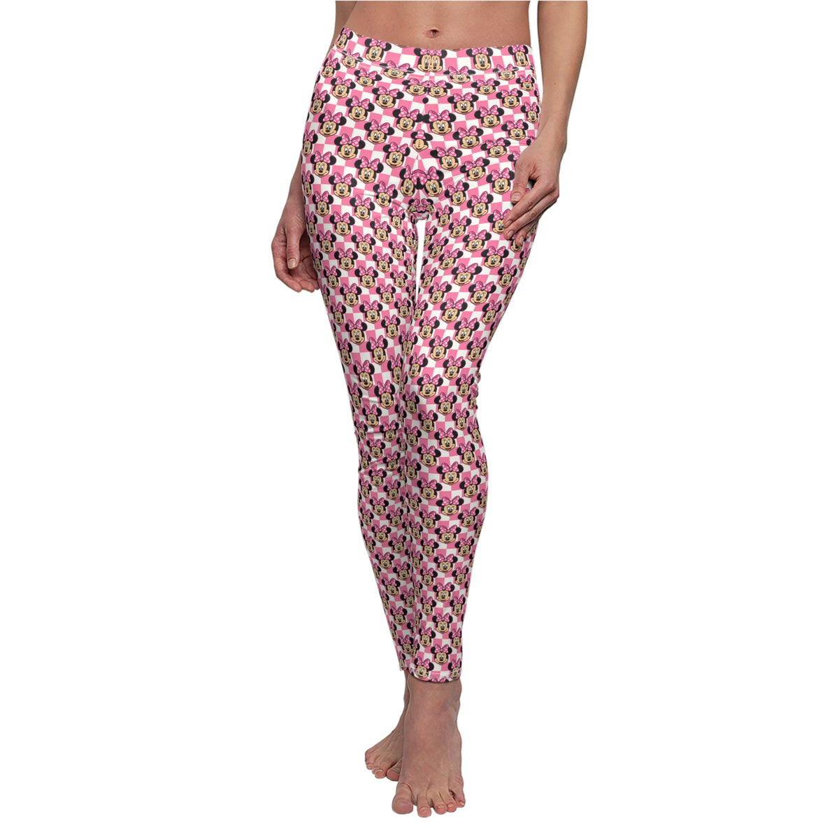 Pink Checkerboard Minnie Leggings