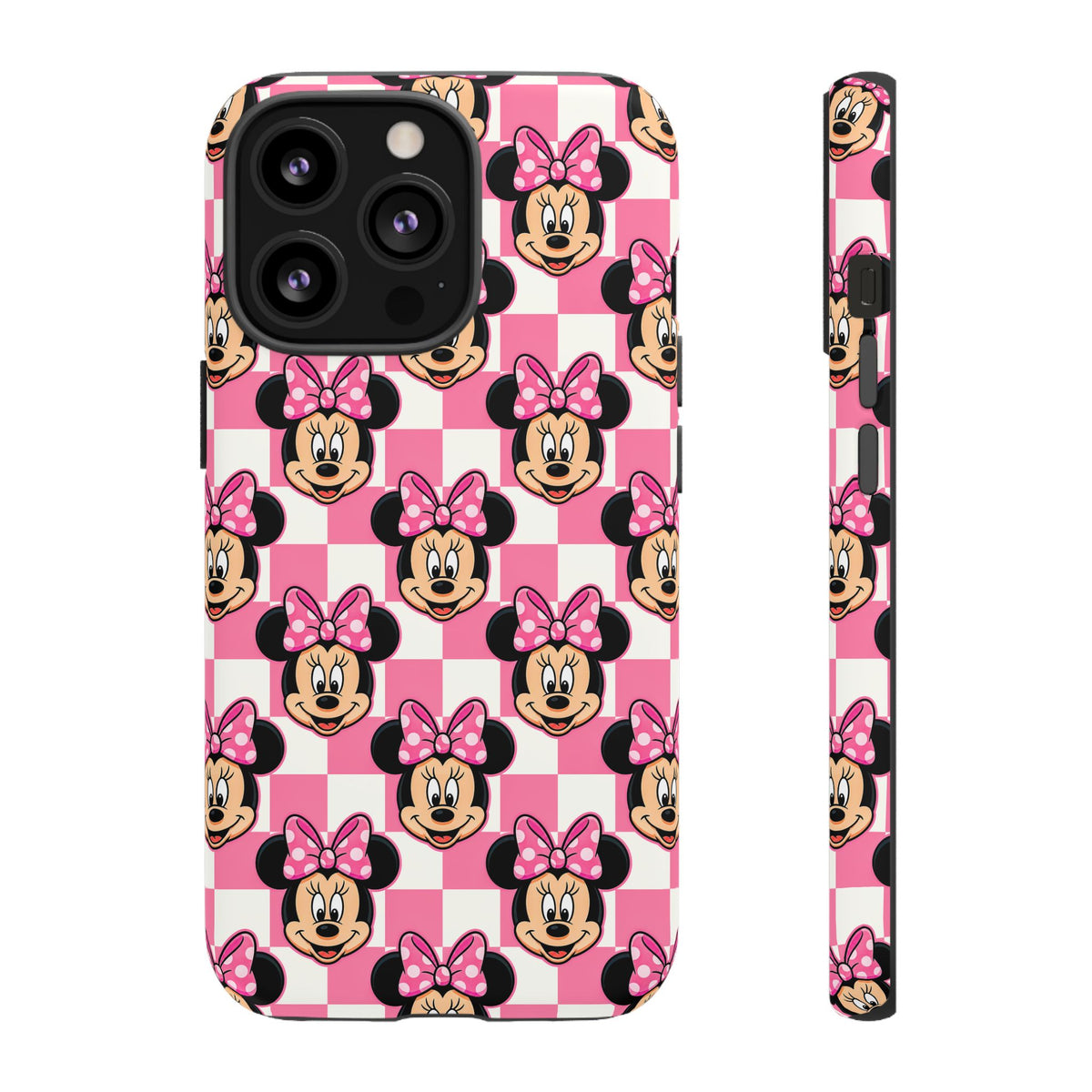 Pink Checkerboard Minnie Resort Ready Cell Phone Tech Case
