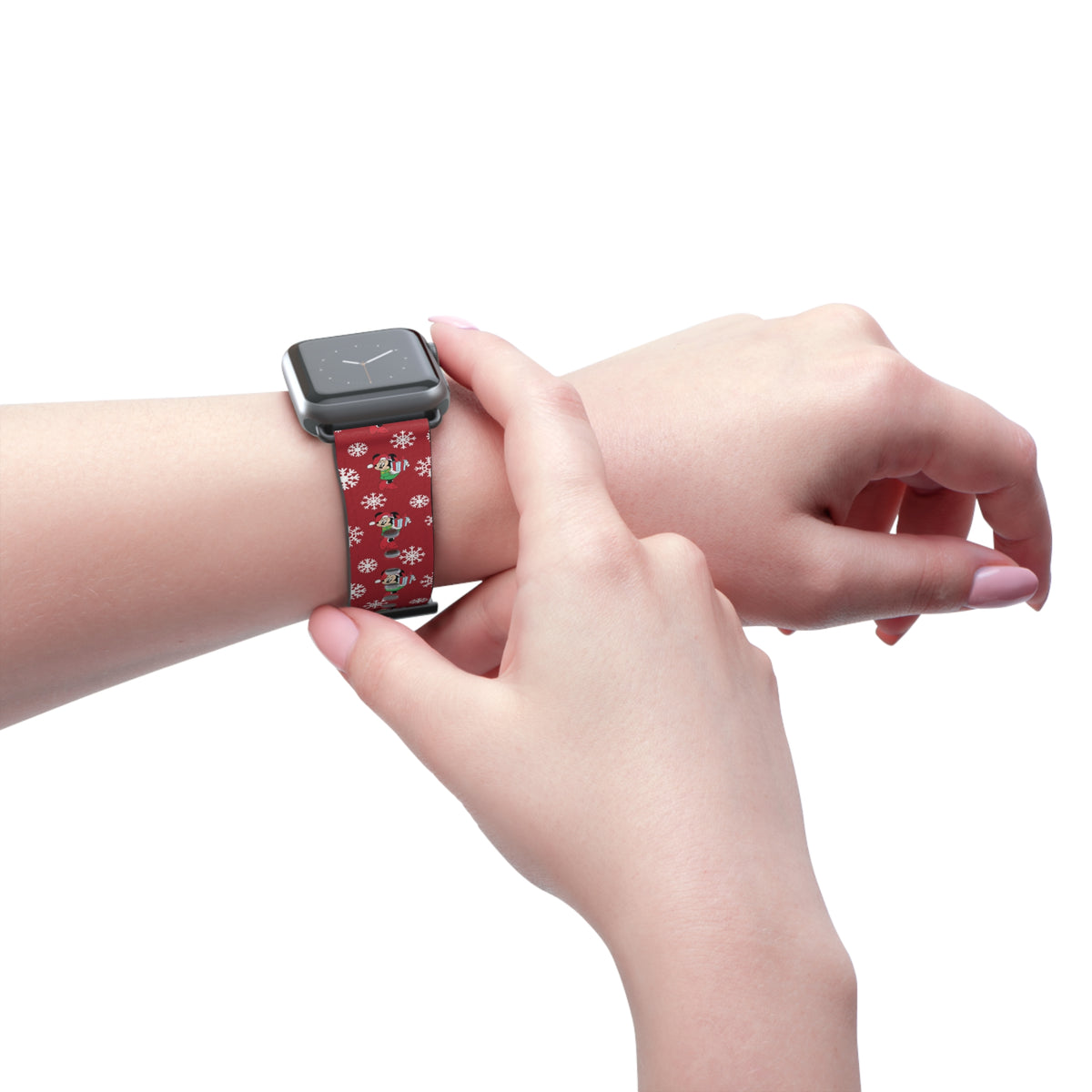 Minnie's Christmas Holiday Flurries Whimsical Watch Band - Apple