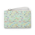 Character Autographs on Green Convertible Wristlet Clutch