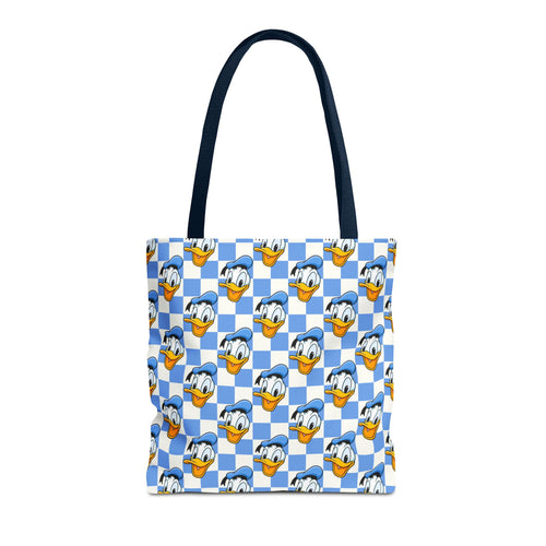 Blue Checkerboard Donald Tote Bag