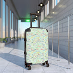 Character Autographs on Green Polycarbonate Suitcase