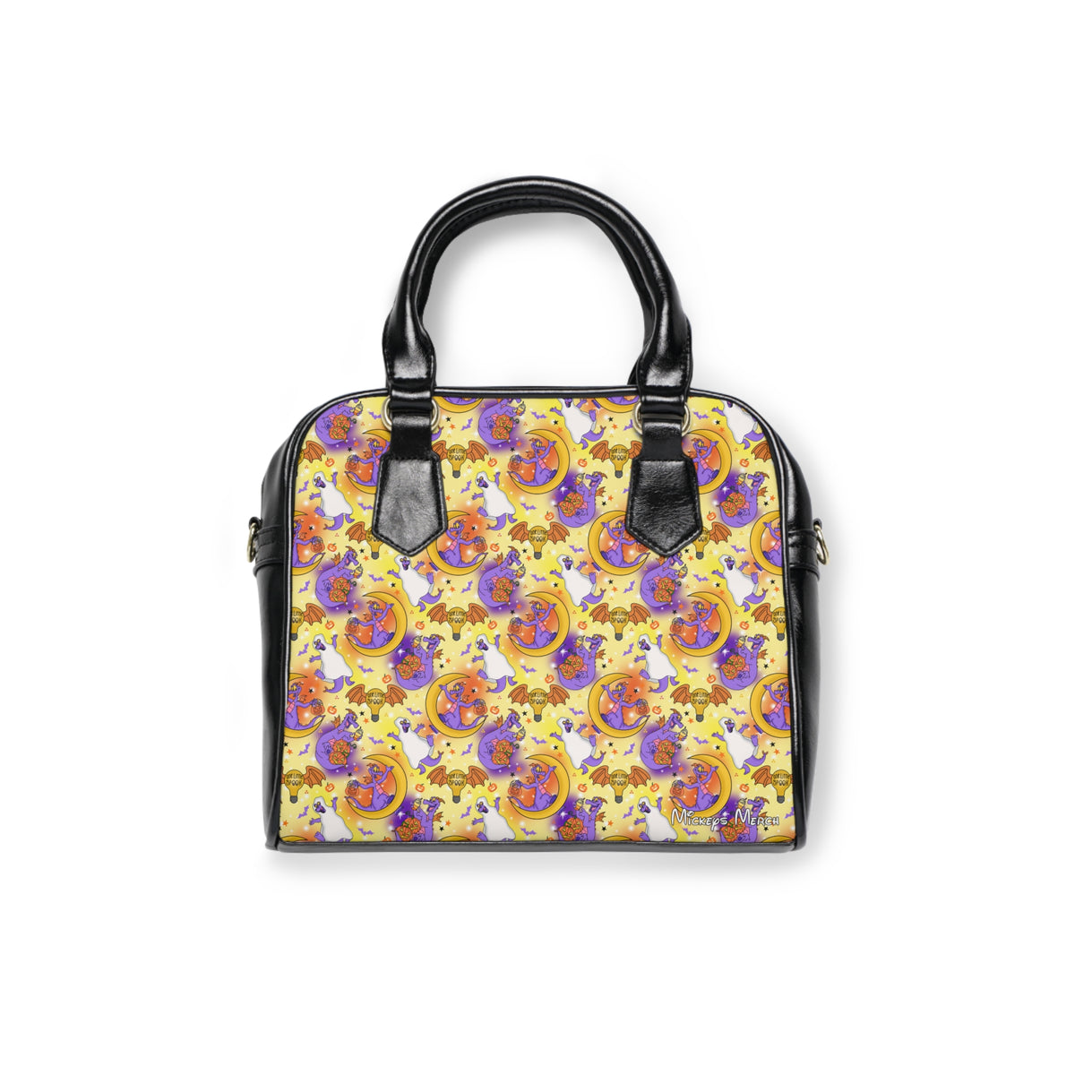 Figment on the Moon Yellow Shoulder Handbag