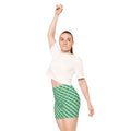 Teal Checkerboard Pluto Bike Shorts