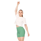 Teal Checkerboard Pluto Bike Shorts