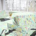 Character Autographs on Green Wrapping Paper Roll