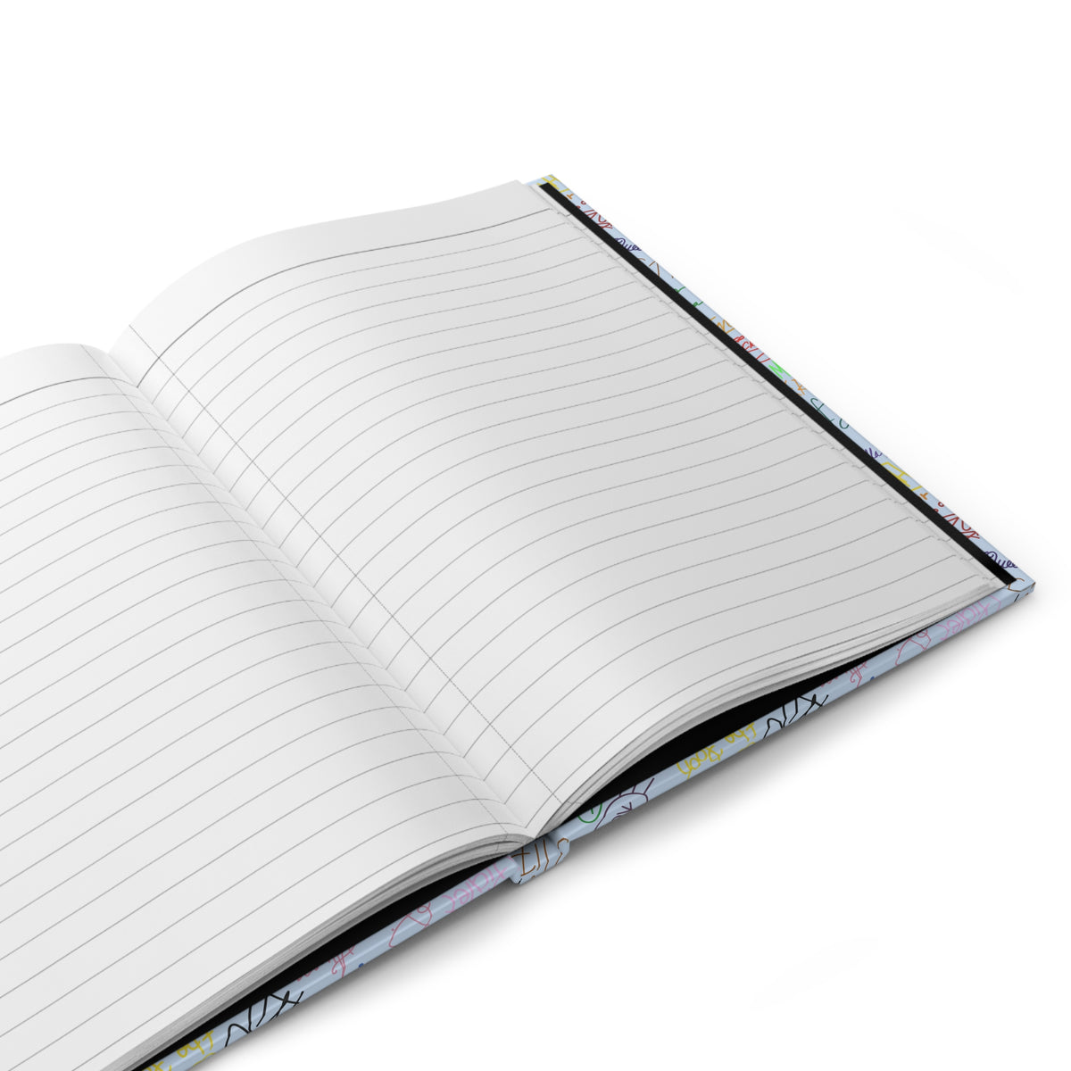 Character Autographs on Blue Daily Magic Matte Hardcover Journal