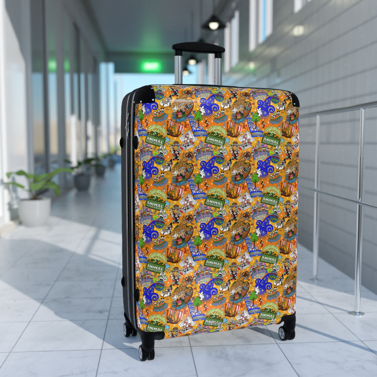 Four Parks Ride Collage Polycarbonate Suitcase