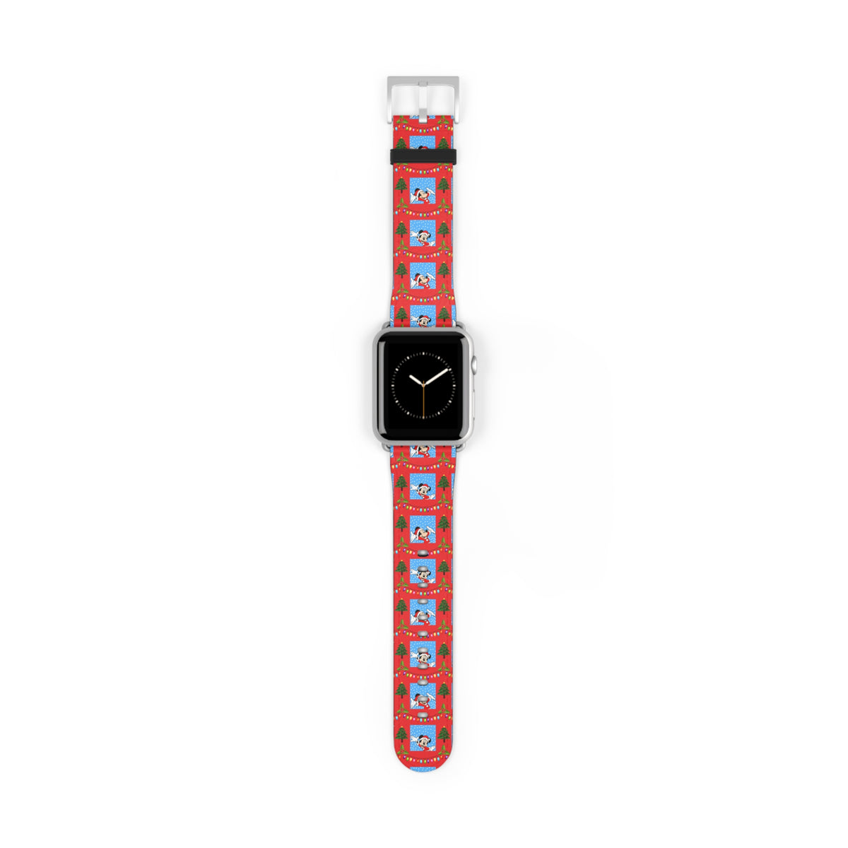 Christmas Snowy Park Holiday Whimsical Watch Band - Apple