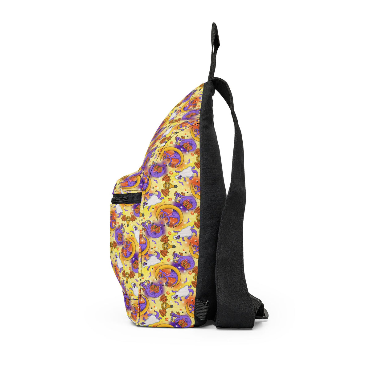 Figment on the Moon Yellow Crossbody Sling Bag