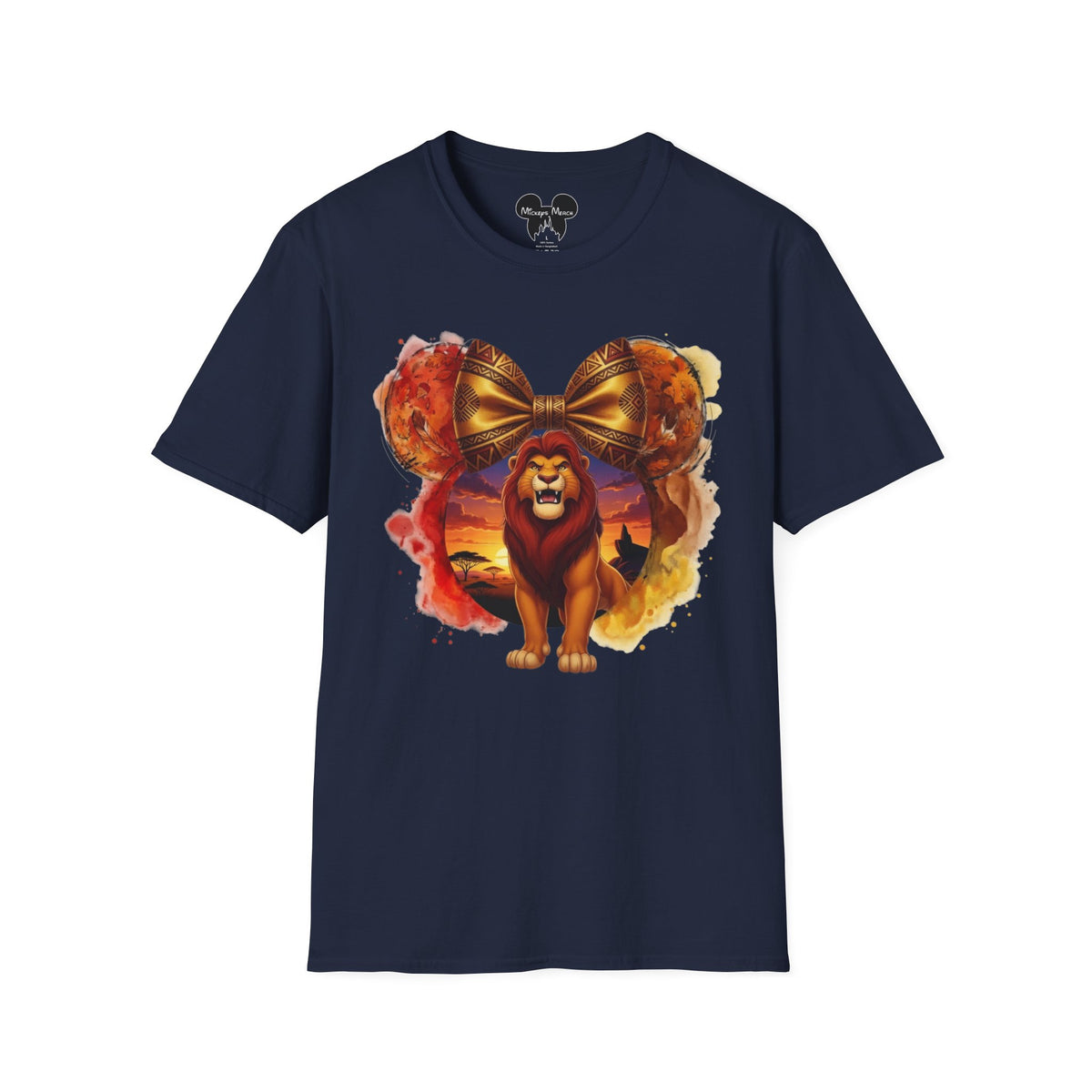 Lion King - Mufasa's Tribal Sunset Vignette Unisex Graphic Tee