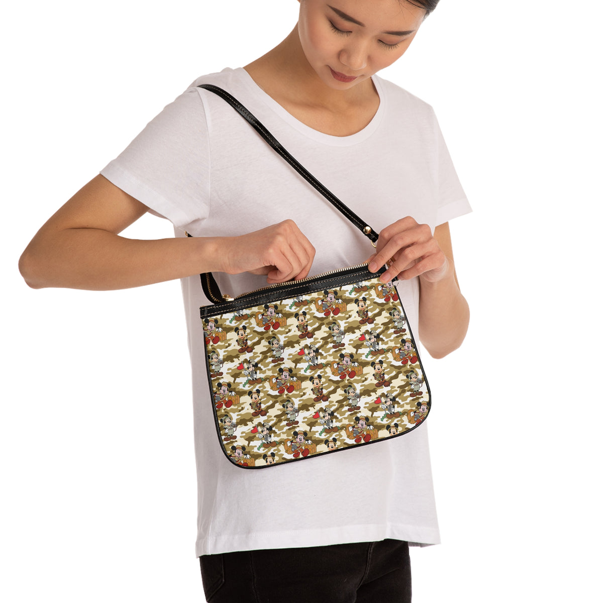 Jungle Camo Mickey Small Shoulder Bag
