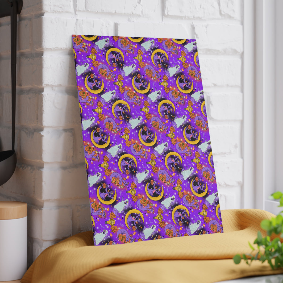Figment on the Moon Purple Glass Cutting Board