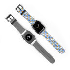 Blue Checkerboard Donald Disney Whimsical Watch Band - Apple