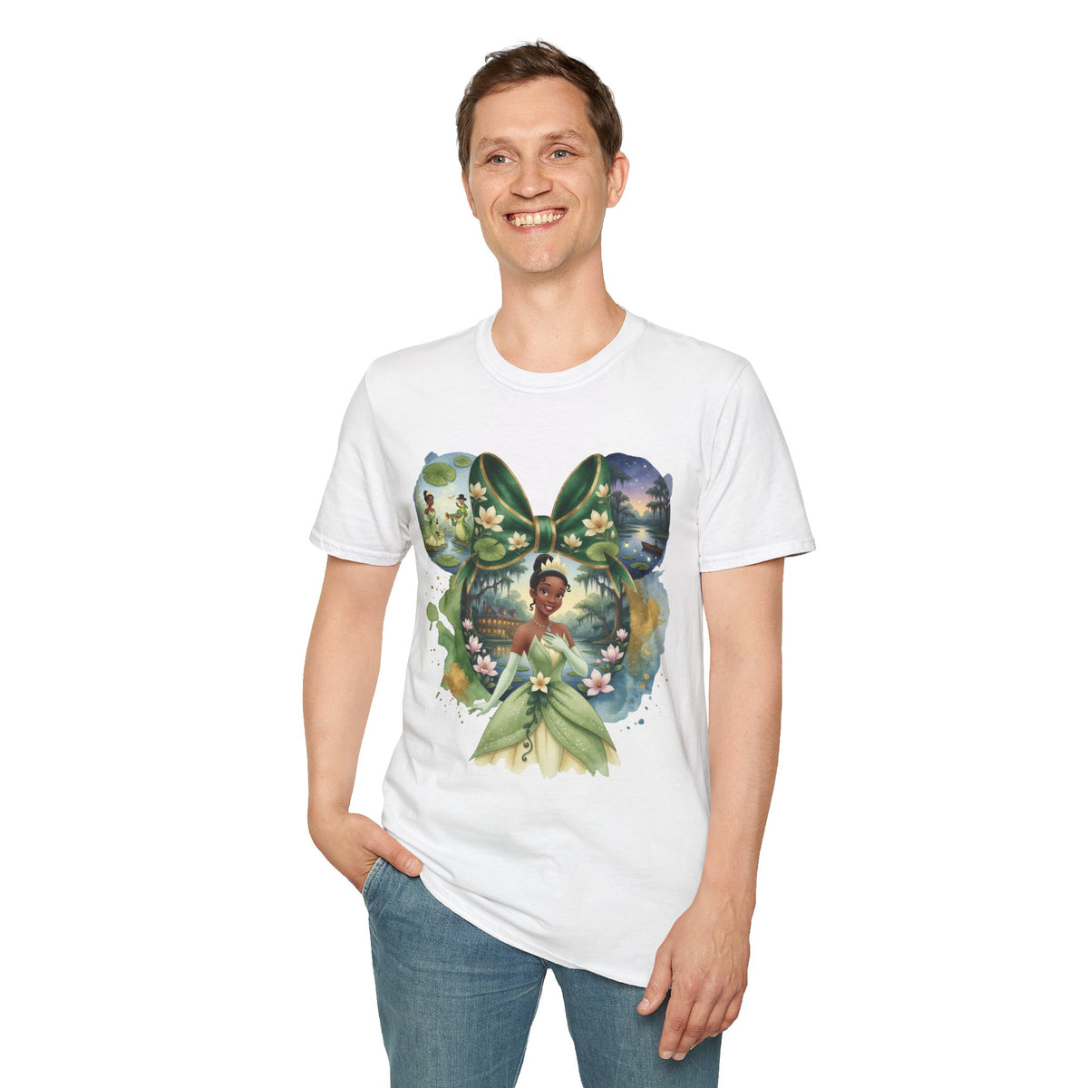 Disney Princess - Tiana's Bayou Waterlily Vignette Unisex Graphic Tee