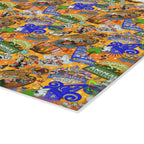 Four Parks Ride Collage Glass Cutting Board