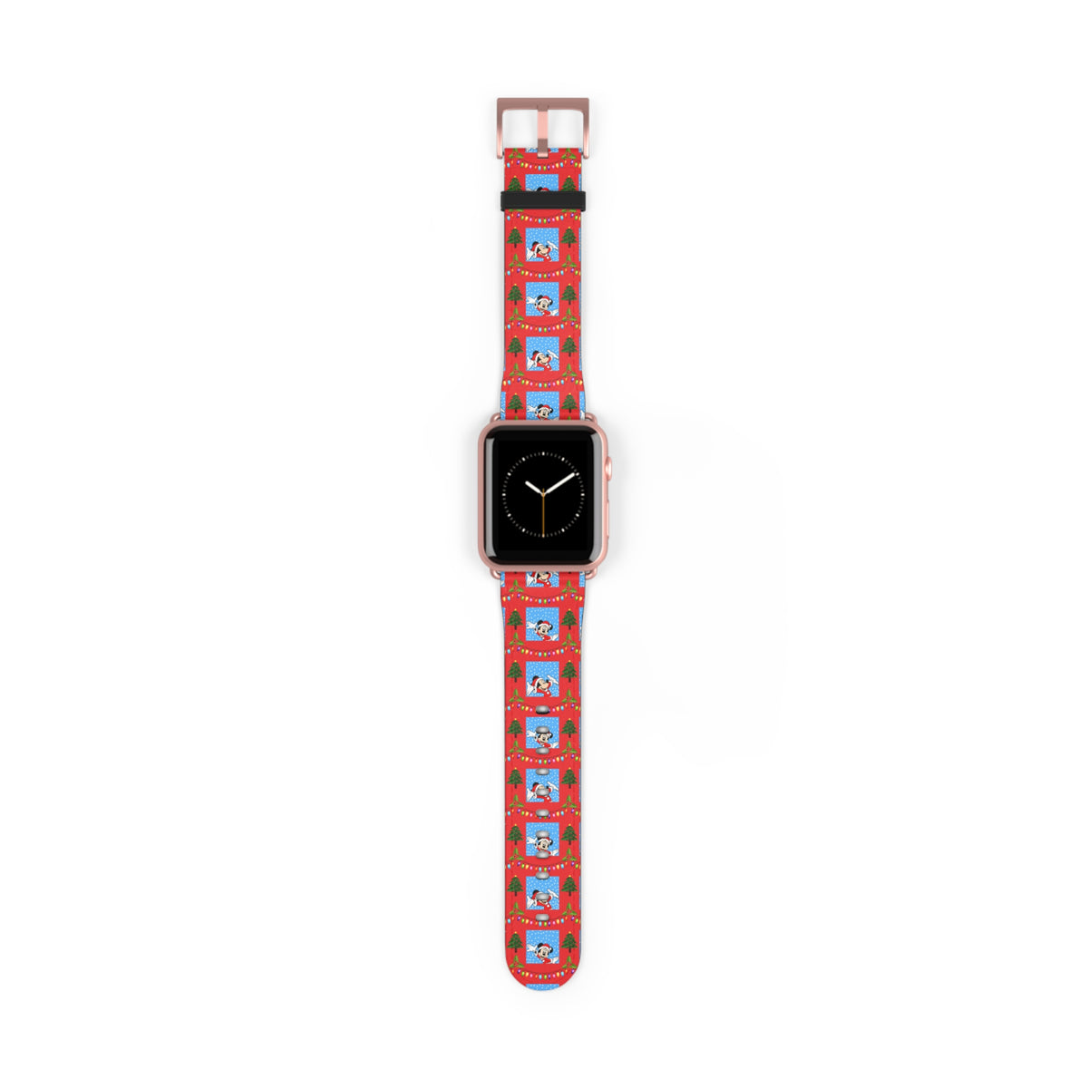 Christmas Snowy Park Holiday Whimsical Watch Band - Apple